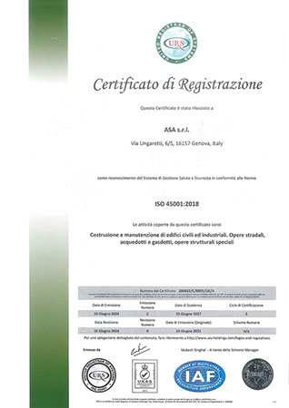 ASA Genova - CQOP SOA - Attestazione di qualificazione alla esecuzione di lavori pubblici