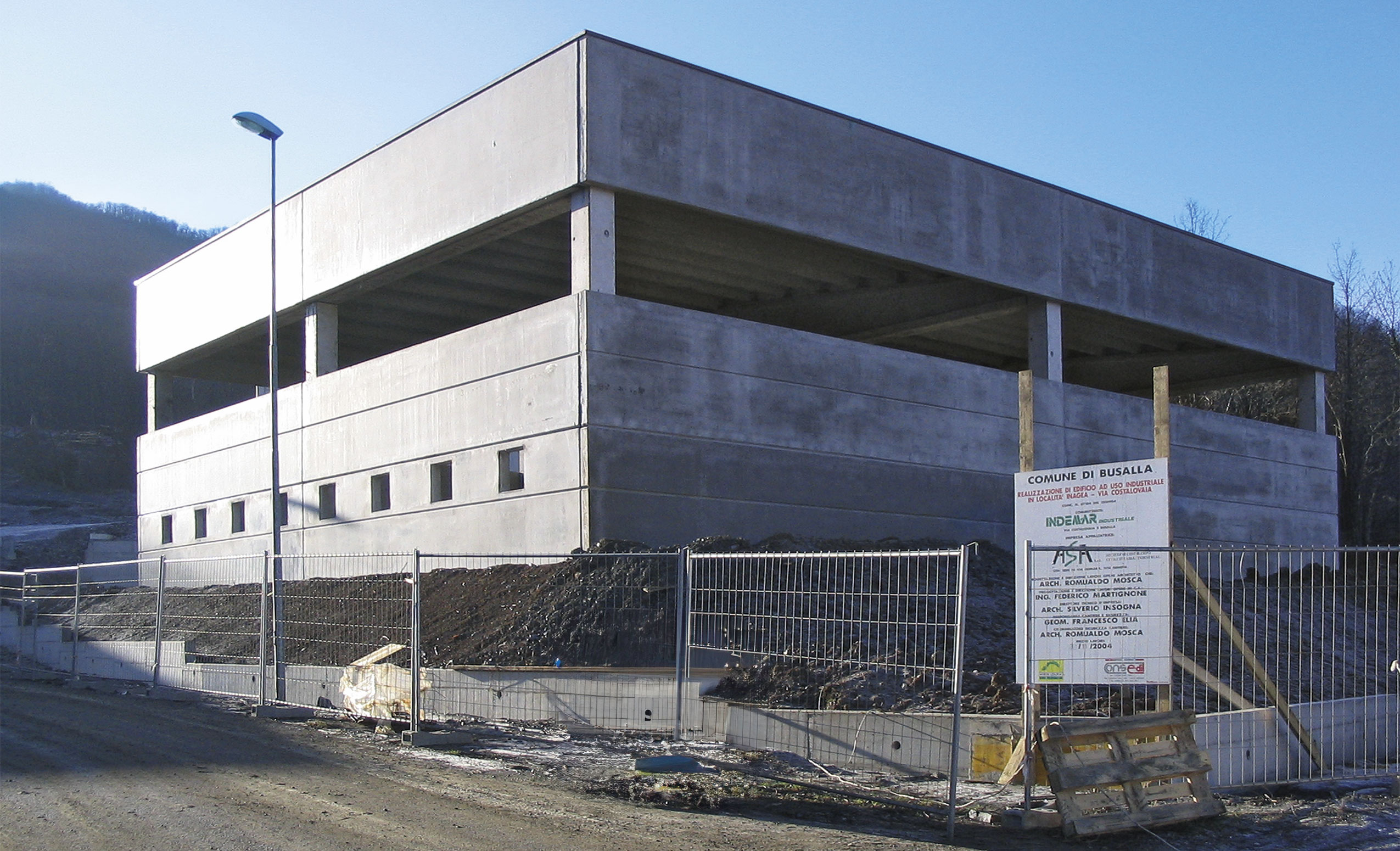 Spazio Genova Srl. Lavori di costruzione della nuova sede in via Ponte Carrega a Genova Molassana